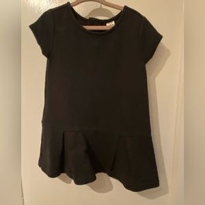 Oshkosh toddler girl gray shirt sleeve dress with box pleats size 3t